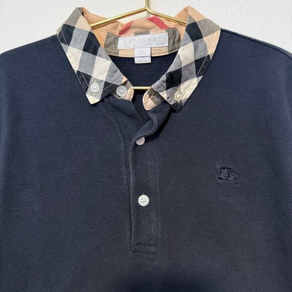 Burberry Children Navy Short Sleeve Polo T-shirt Size 10Y - Picture 2 of 7